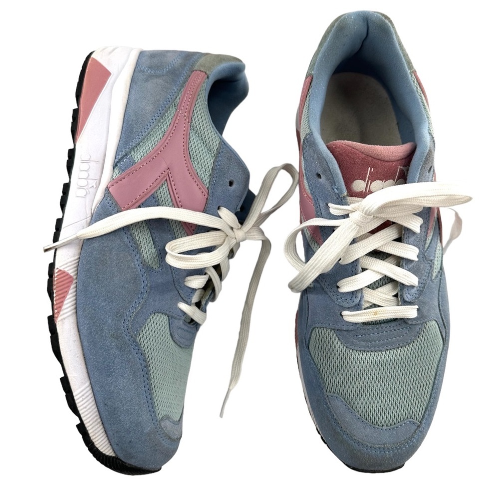 Diadora N9002 Blue & Pink Suede Sneakers